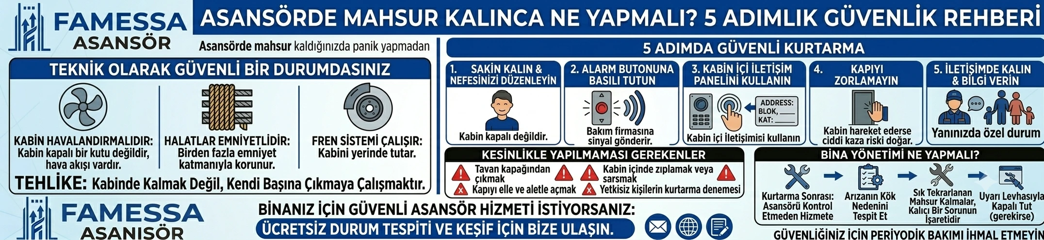 Asansörde Mahsur Kalınca Ne Yapmalı? 5 Adımlık Güvenlik Rehberi